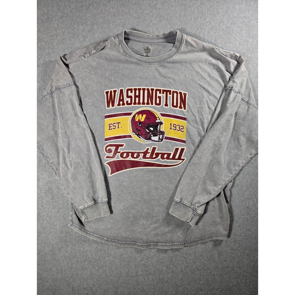Gameday Couture Washington Football Mineral Wash Long Sleeve Shirt XL 2TW221